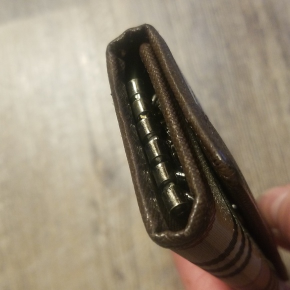 BURBERRY Nova Check 5 Ring Key holder Brown Leather EXCELLENT Condition Snappy - Picture 8 of 16